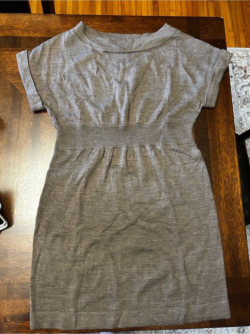 LOFT Women’s Brown Short Sleeve Knit Mini Dress Size Medium